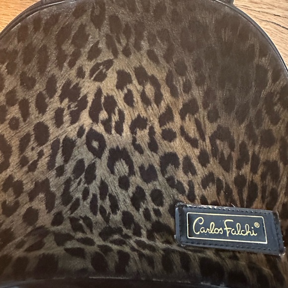 Carlos Falchi faux leopard handbag - Picture 3 of 10